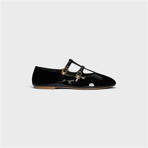 Celine Mary Jane Ballerina Les Ballerines Black 